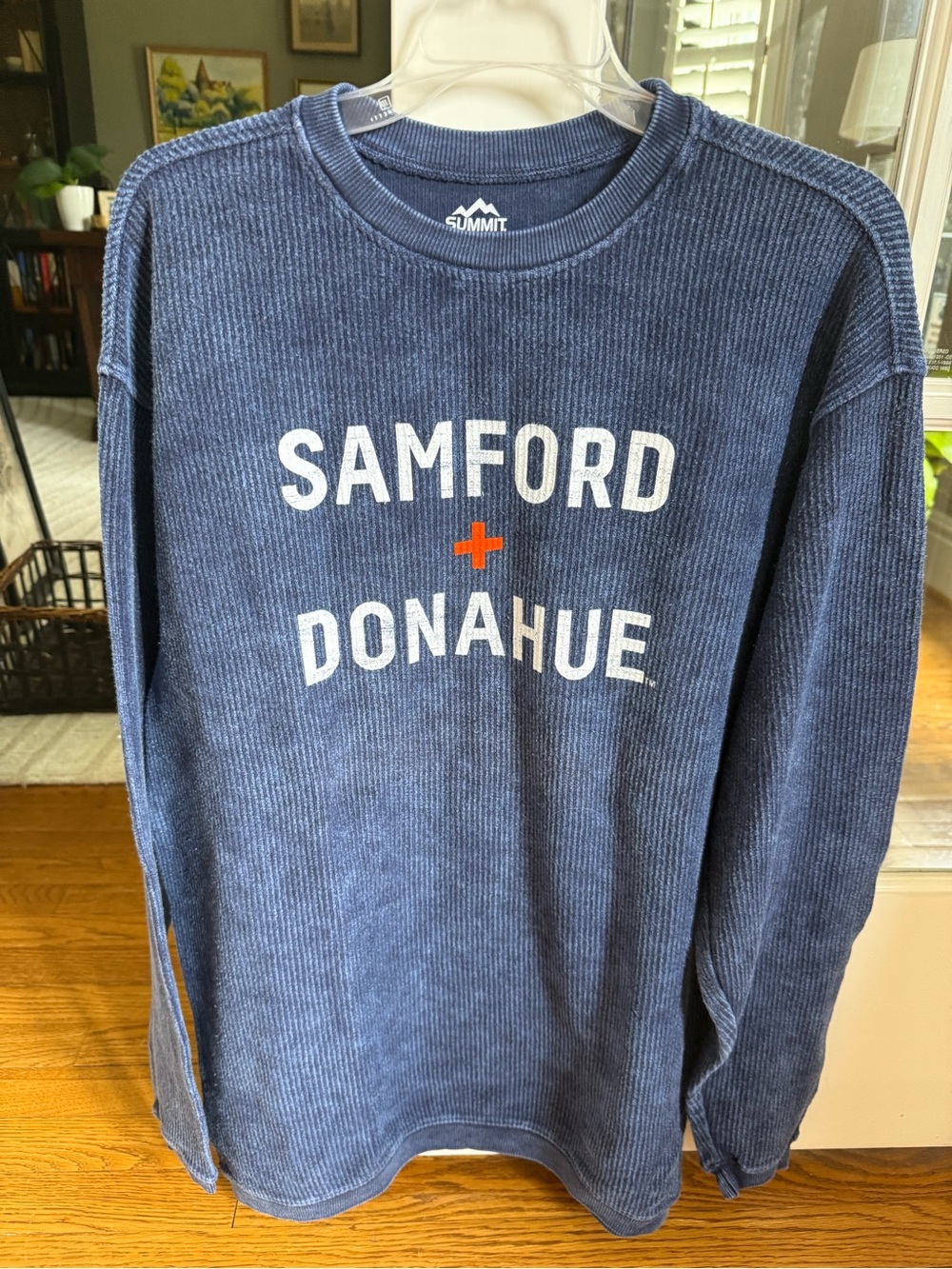 Summit Navy 'Samford + Donahue' Corded Long Sleeve Tee